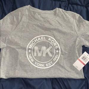 Michael Kors Kids Light Gray Logo Tee